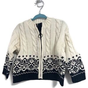 NWT Gap Kids unisex winter motif knit cardigan, size s/m 3-12 months,12-22 pound